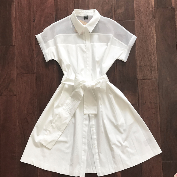 New Worthington White buttoned down Dress - Picture 1 of 7